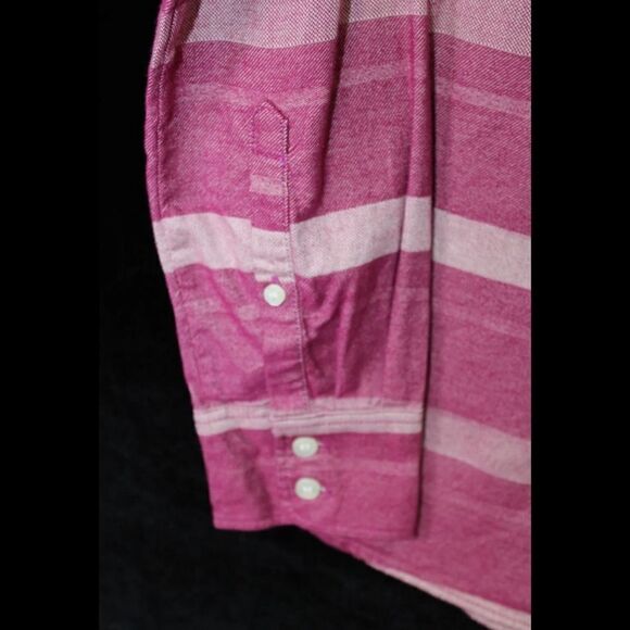 J CREW BUTTON POCKET FRONT LONG SLEEVE WOMENS SIZE SMALL RASPBERRY STRIPE NWT - Picture 4 of 8